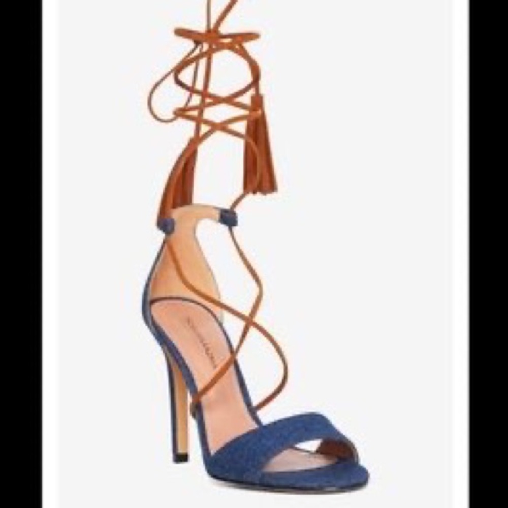 BCBGMaxAzria Denim Blue Ardenza heels NEW.
